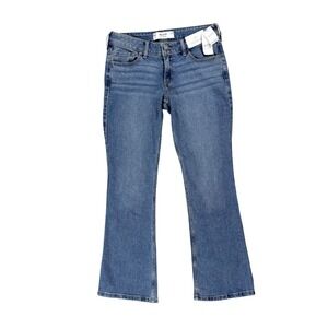 Hollister Low-Rise Bootcut Jeans Womens 6R W28 Medium Wash Denim Blue NEW